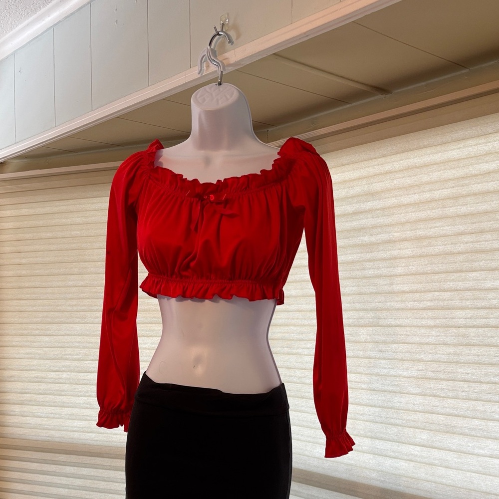 Dreamgirl Ruby Ruffle Crop Top